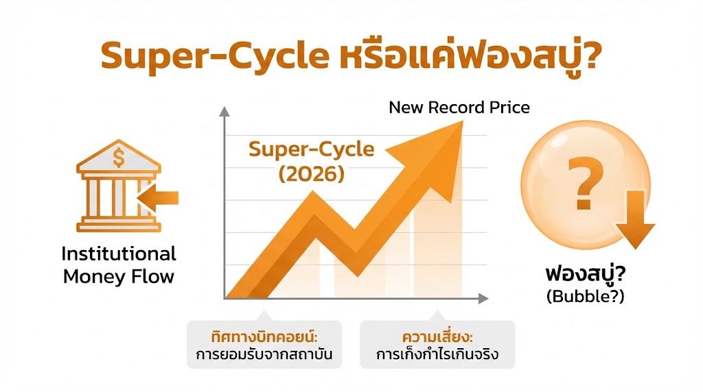 Super-Cycle หรือแค่ฟองสบู่ลูกใหม่? วิเคราะห์ทิศทางบิทคอยน์ปี 2026 หลังราคาทำสถิติสูงสุดตลอดกาล