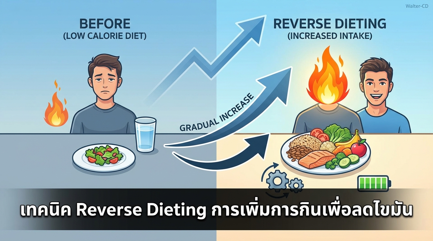 เทคนิค Reverse Dieting การเพิ่มการกินเพื่อลดไขมัน