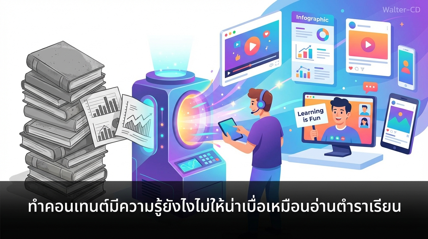 ทำคอนเทนต์มีความรู้ยังไงไม่ให้น่าเบื่อเหมือนอ่านตำราเรียน