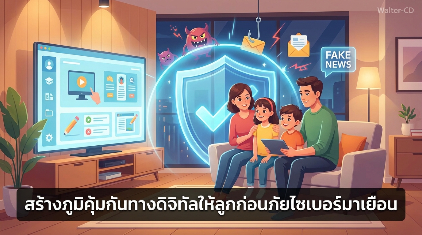 สร้างภูมิคุ้มกันทางดิจิทัลให้ลูกก่อนภัยไซเบอร์มาเยือน