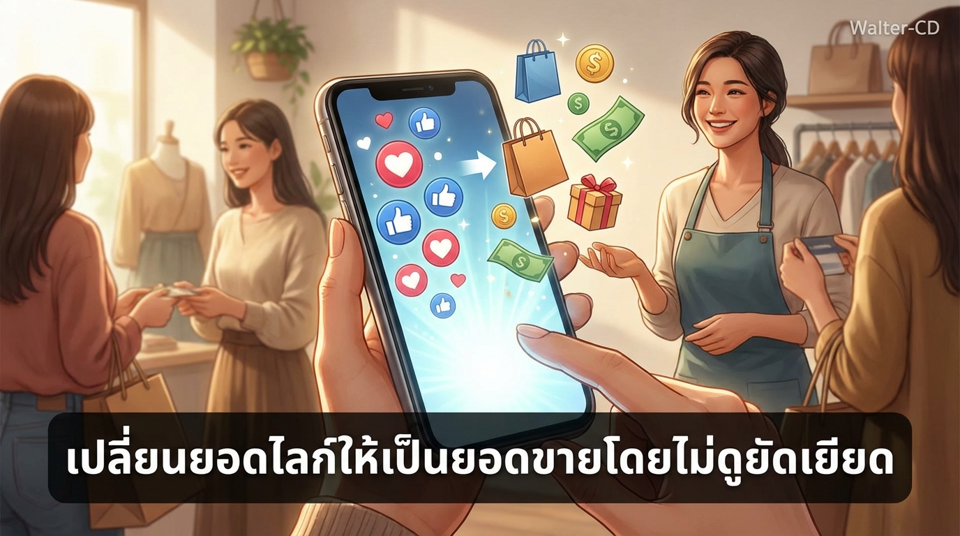 เปลี่ยนยอดไลก์ให้เป็นยอดขายโดยไม่ดูยัดเยียด