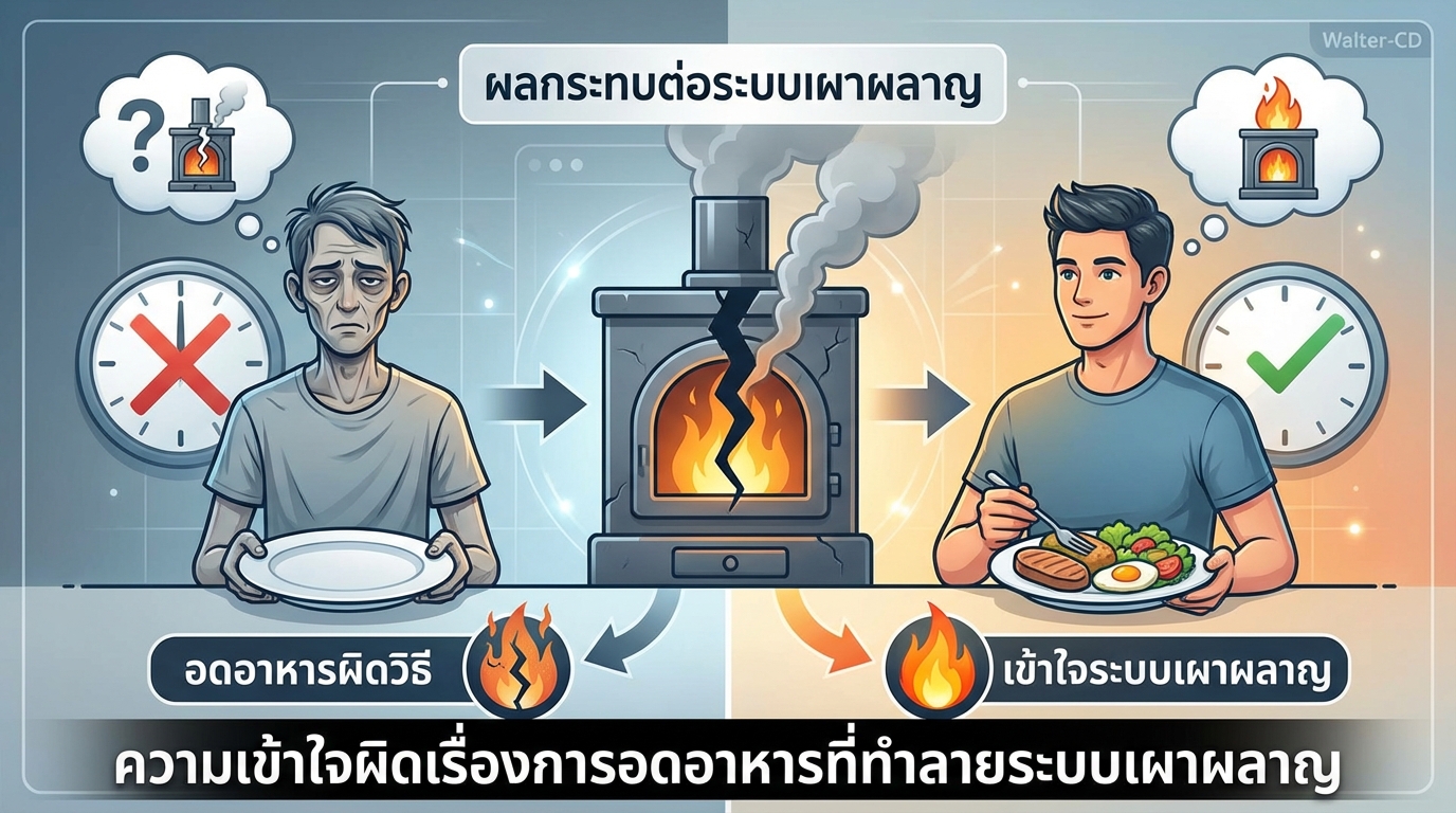 ความเข้าใจผิดเรื่องการอดอาหารที่ทำลายระบบเผาผลาญ