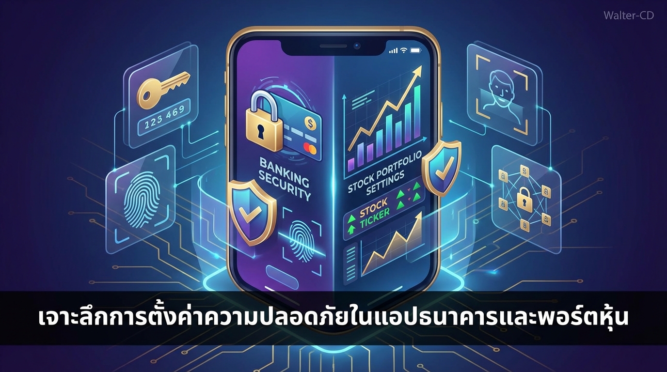 เจาะลึกการตั้งค่าความปลอดภัยในแอปธนาคารและพอร์ตหุ้น