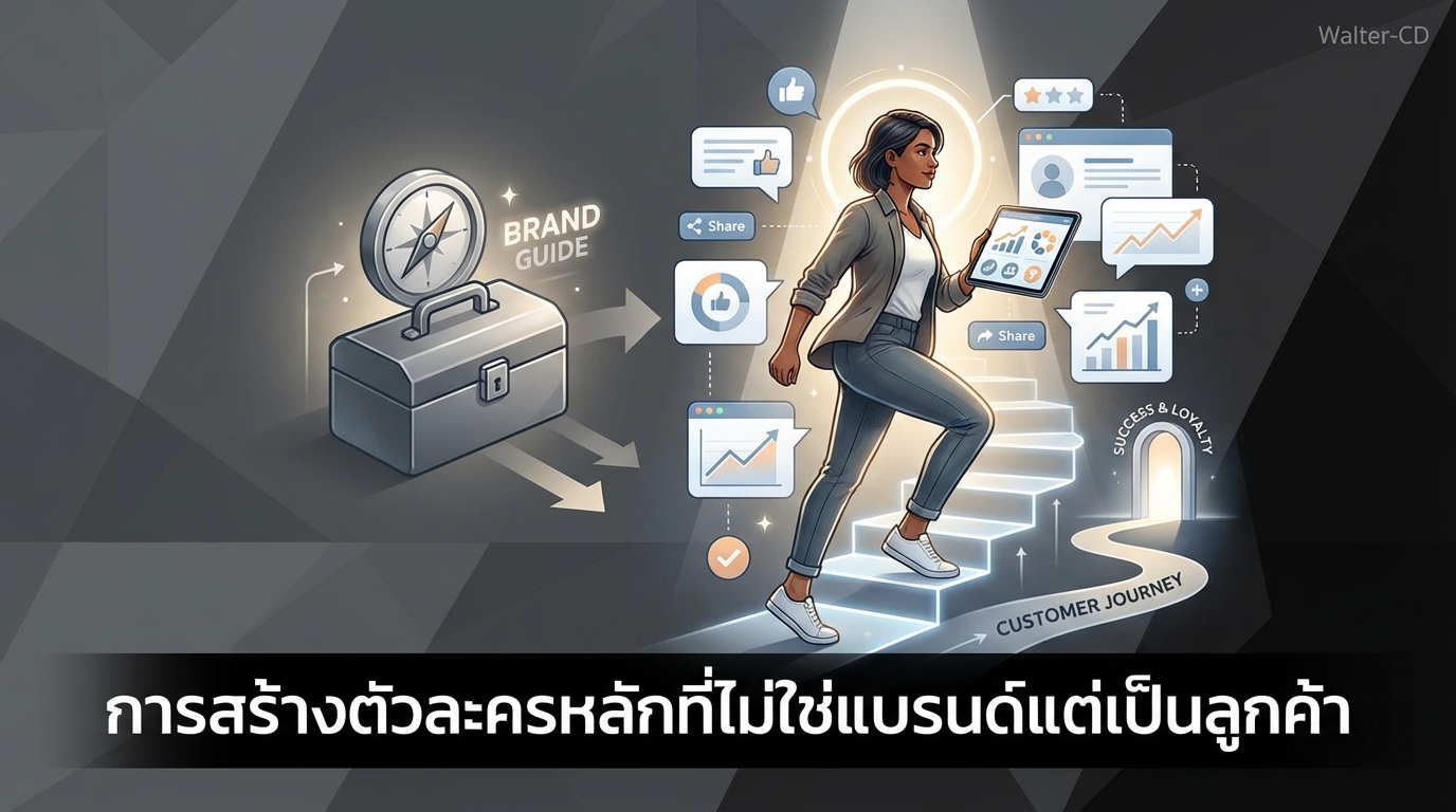 การสร้างตัวละครหลักที่ไม่ใช่แบรนด์แต่เป็นลูกค้า