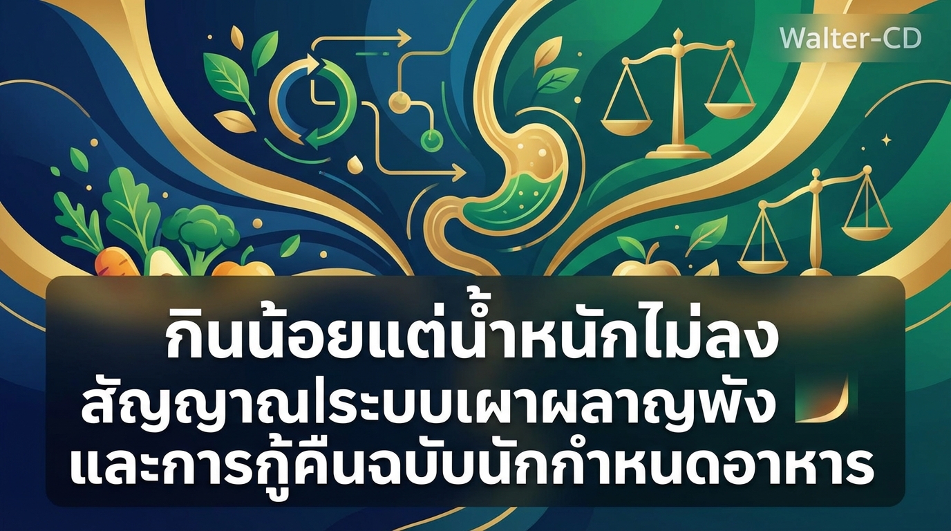 กินน้อยแต่น้ำหนักไม่ลง สัญญาณระบบเผาผลาญพังและการกู้คืนฉบับนักกำหนดอาหาร