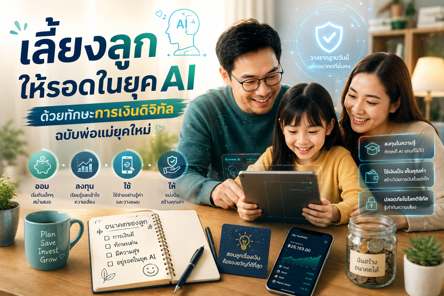 เลี้ยงลูกให้รอดในยุค AI ด้วยทักษะการเงินดิจิทัลฉบับพ่อแม่ยุคใหม่