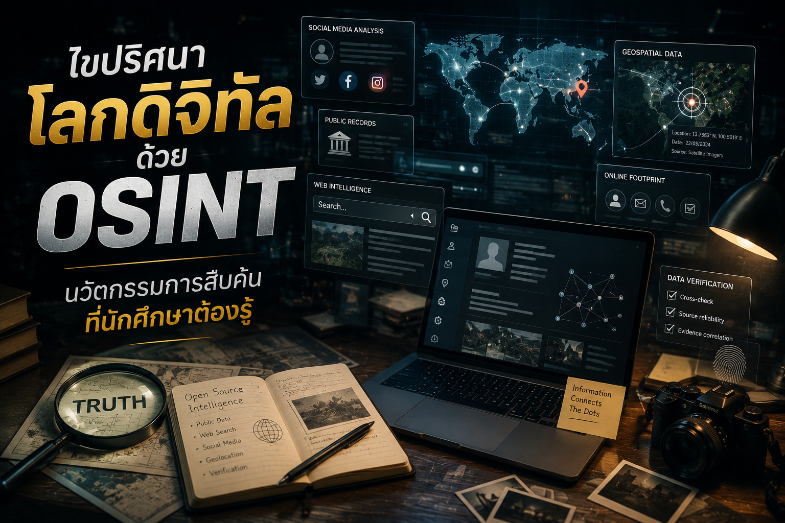 ไขปริศนาโลกดิจิทัลด้วย OSINT นวัตกรรมการสืบค้นที่นักศึกษาต้องรู้
