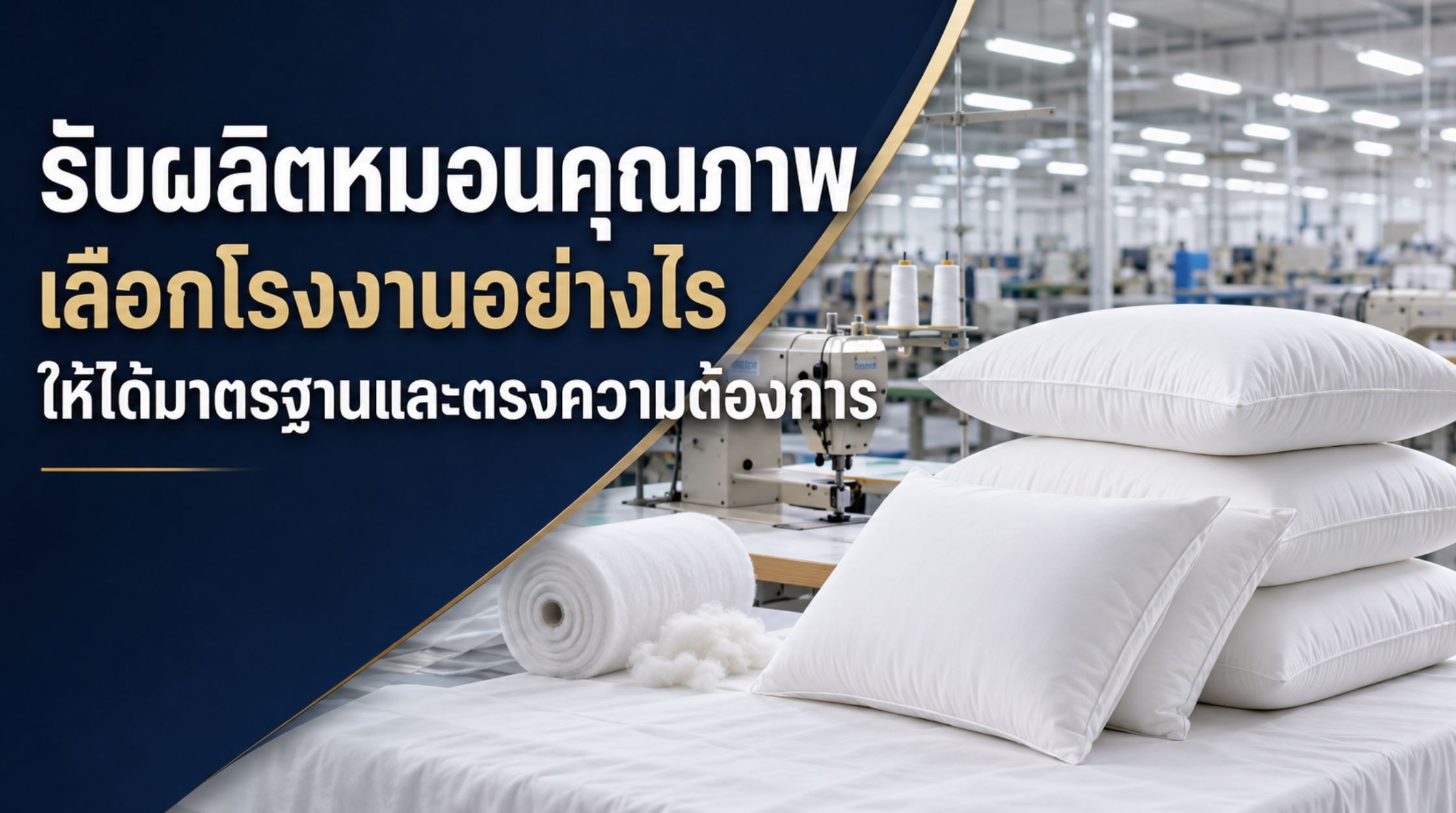 รับผลิตหมอนคุณภาพ เลือกโรงงานอย่างไรให้ได้มาตรฐานและตรงความต้องการ