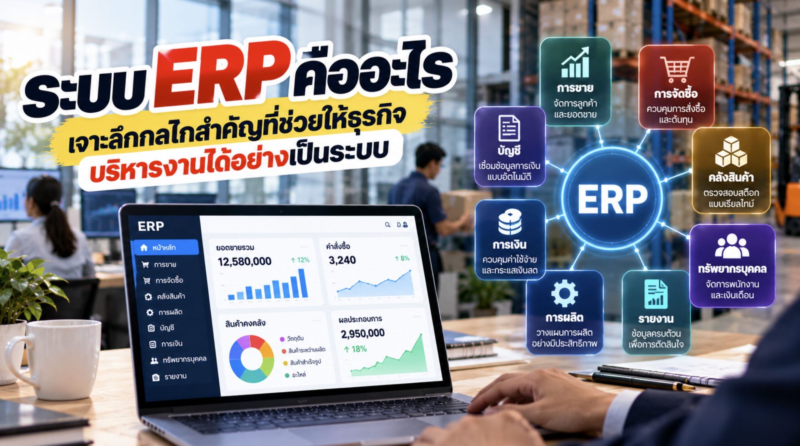 ระบบ ERP คืออะไร เจาะลึกกลไกสำคัญที่ช่วยให้ธุรกิจบริหารงานได้อย่างเป็นระบบ
